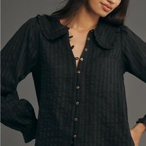 Anthropologie Pilcro Kiera Collared Blouse